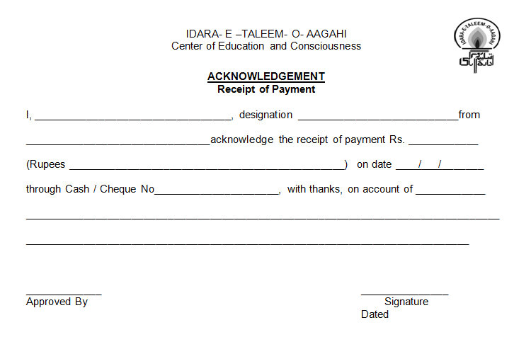 The Proper Receipt Format For Payment Received And General Basics