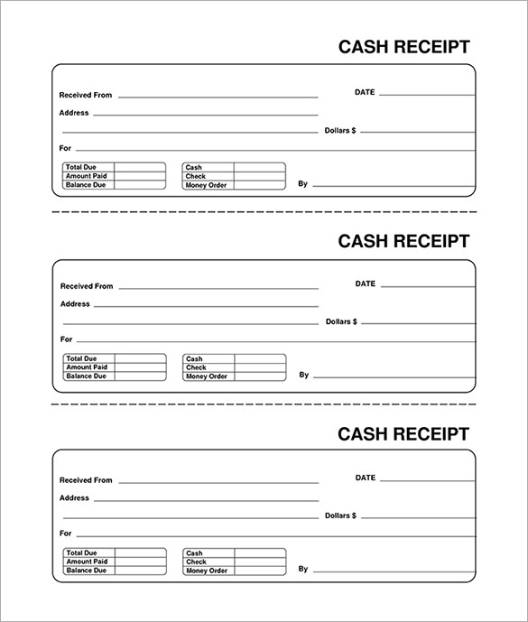 word document receipt template