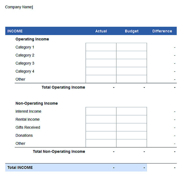 Business Marketing Budget Plan Template