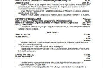 Computer Science Student Resume in Word