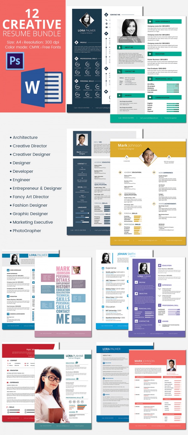 Creative Resumes Bundle