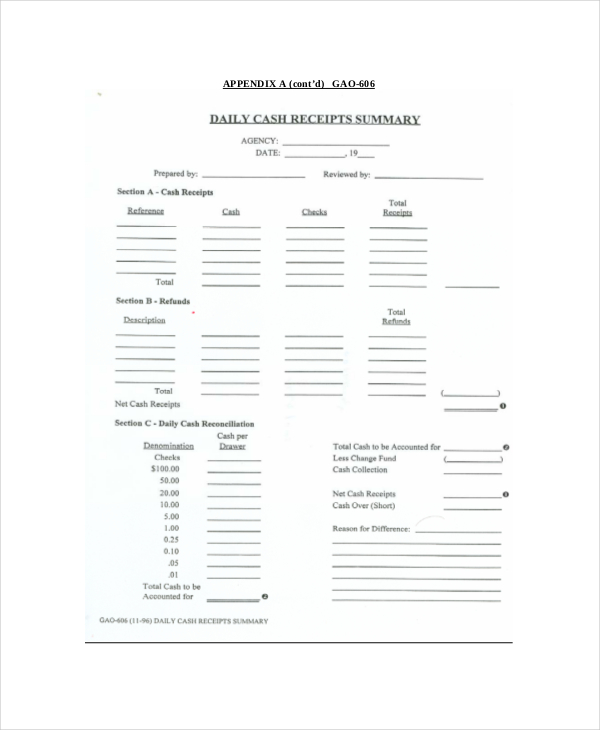 Cash Receipt Template To Use And Its Purposes