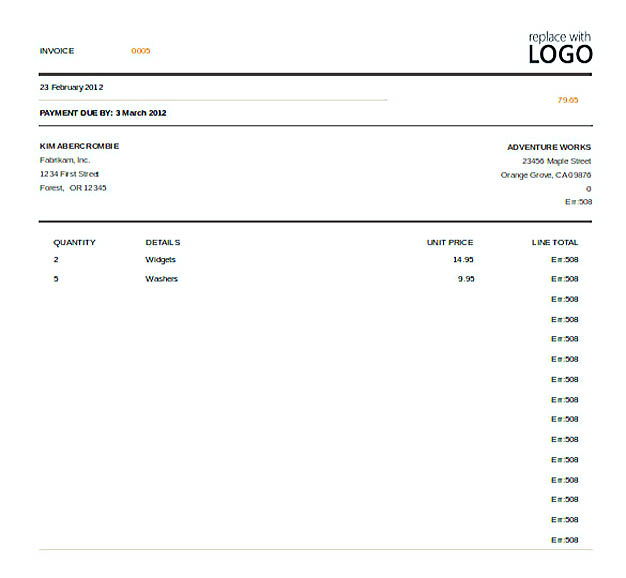 Excel Invoice Template Free