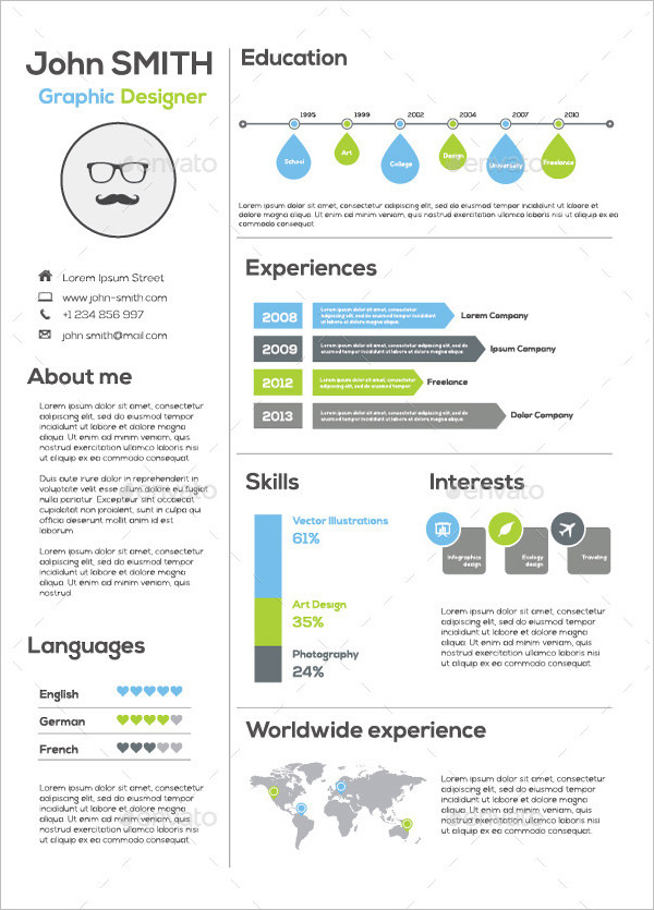 Infographic Resume Template for Graphic
