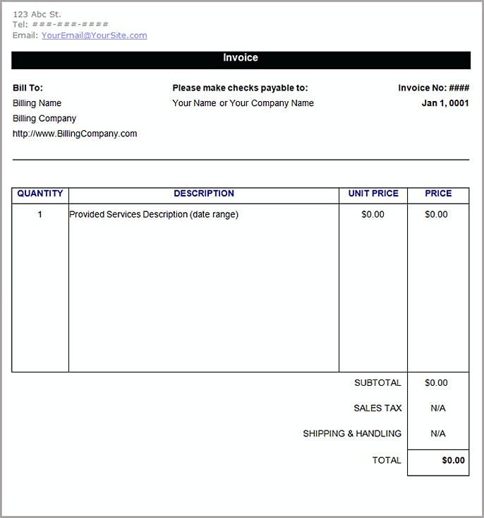 Invoice Template Easy to use