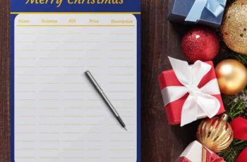 Merry Christmas Gift List Template 788x753