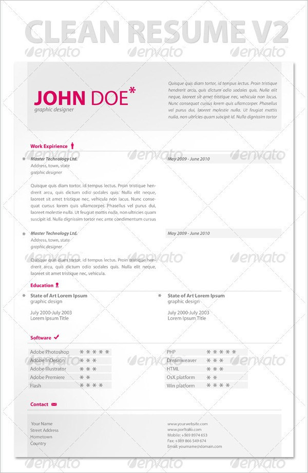 mac resume template  u2013 great for more professional yet attractive document