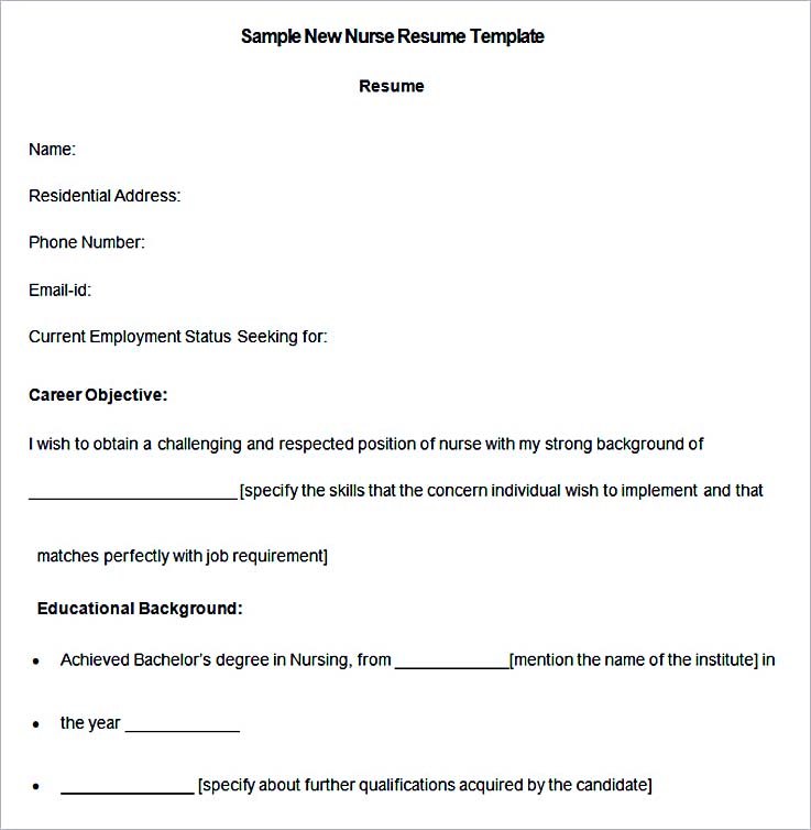 Nurse Resume Template and General Resume Writing Tips