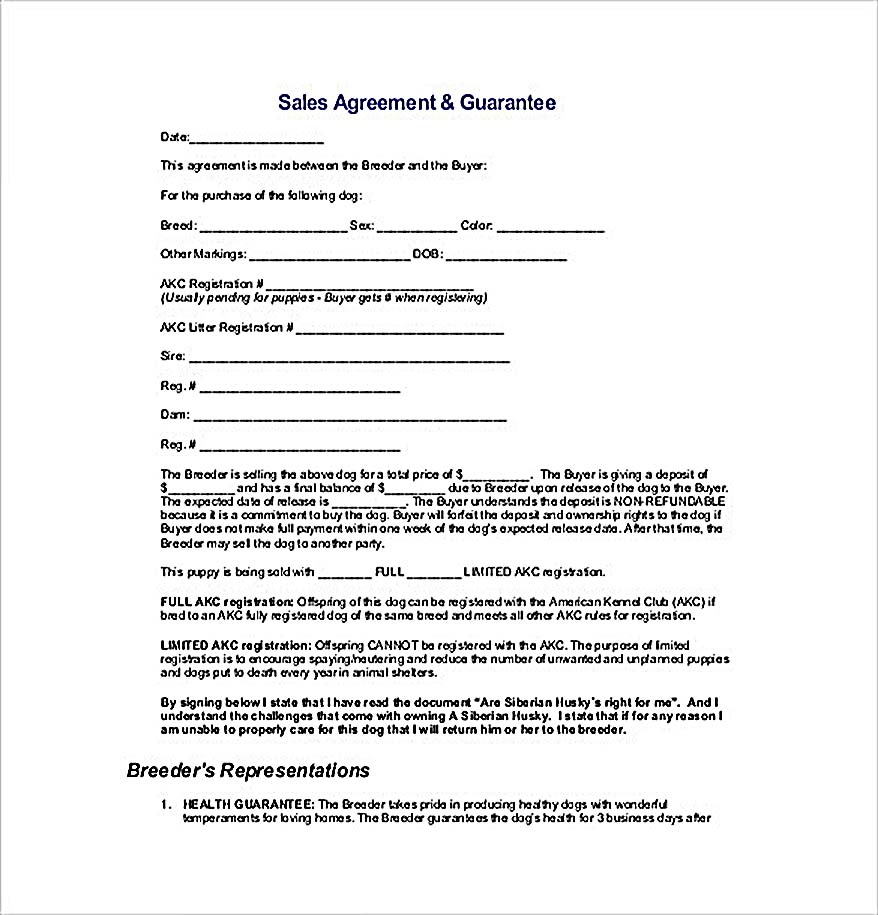 Reliable Sales Agreement Template For Free To Copy