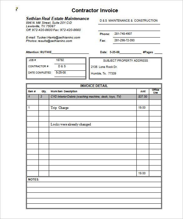 Small Business Invoice Template Free