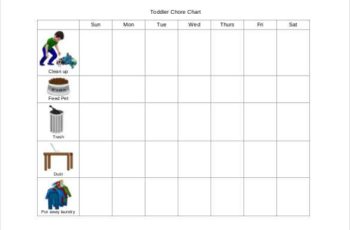 Toddler Chore Chart Template