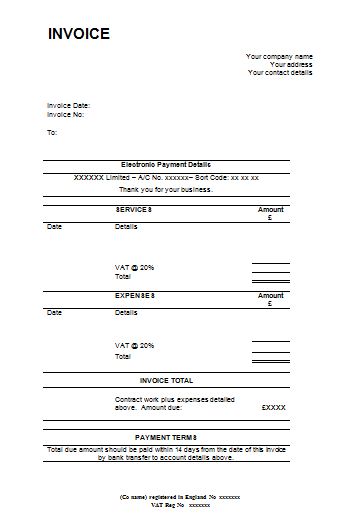 business invoice template open office