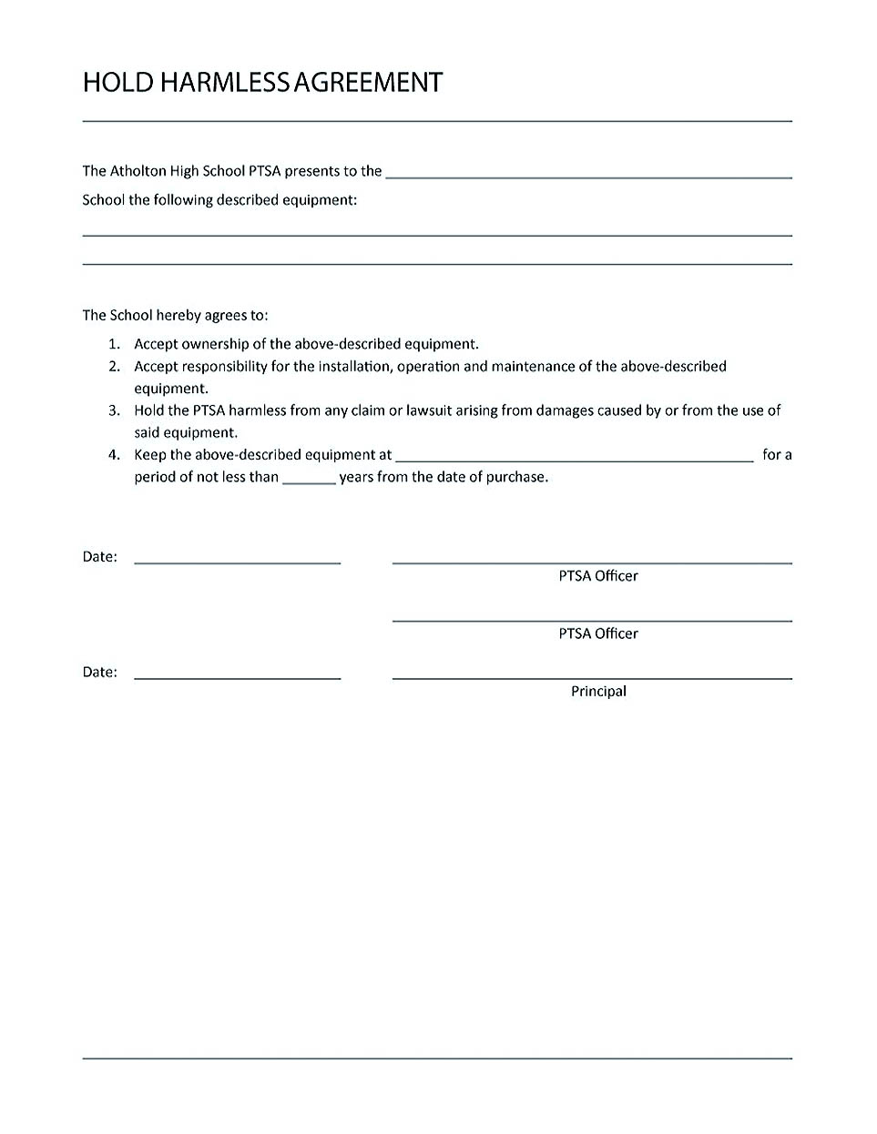 Making Hold Harmless Agreement Template for Different Purposes