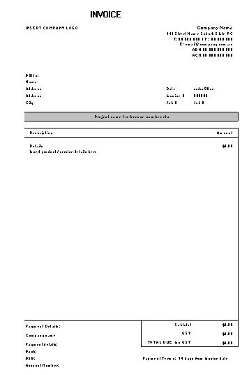 invoice template blank