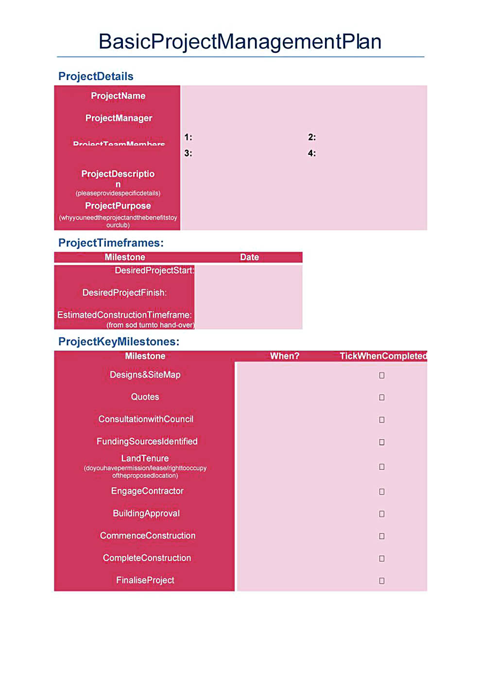 project budget allocation template