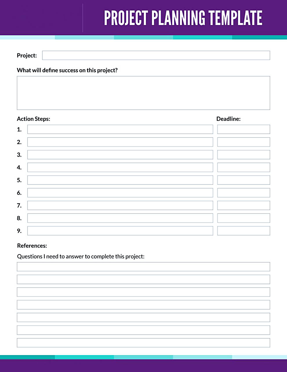 Free Printable Project Management Forms Printable Forms Free Online