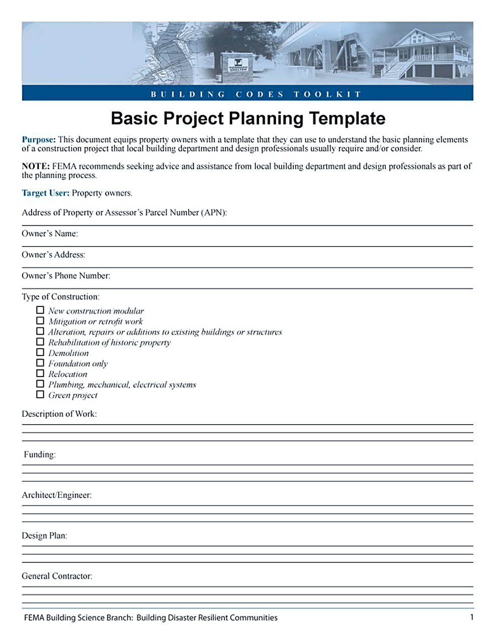 project cost estimate and budget template