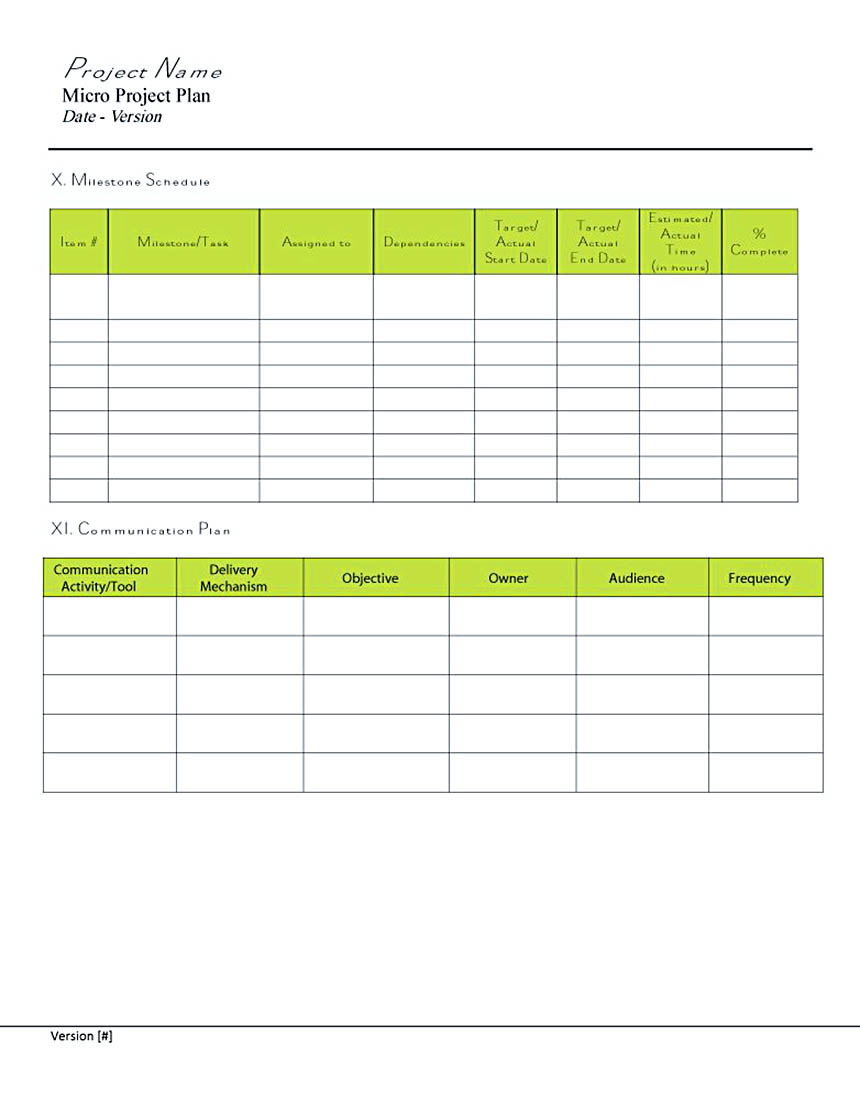 project plan template excel