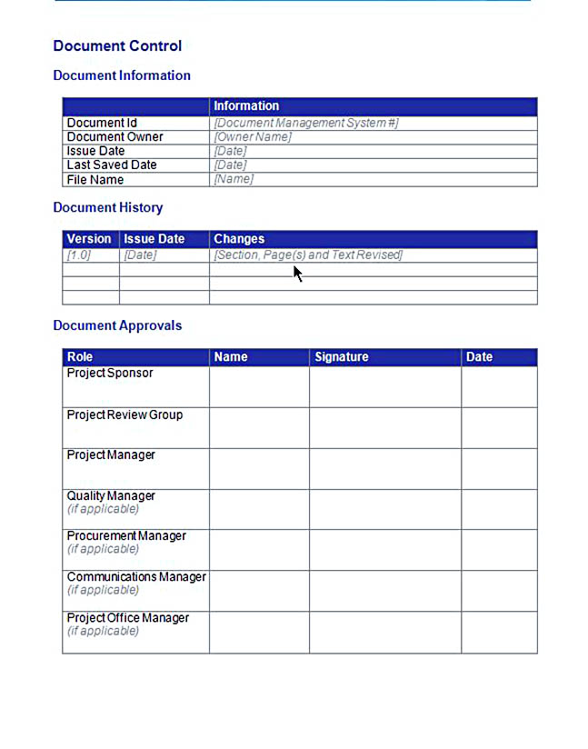 project plan template google docs