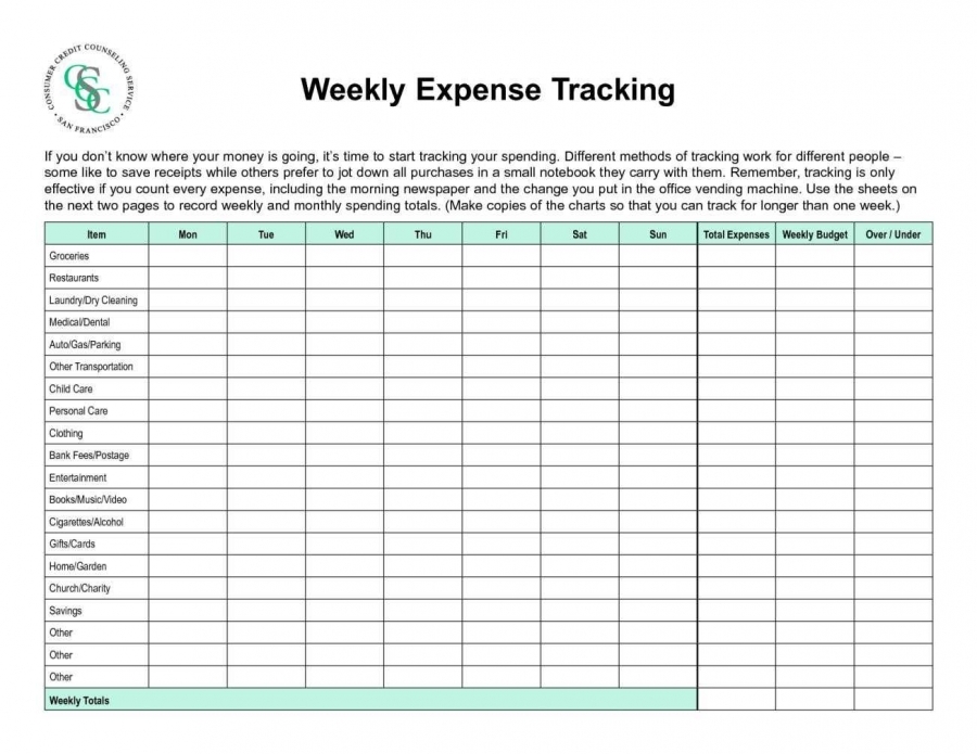 Weekly Budget Template Spreadsheet for Personal Financial ...