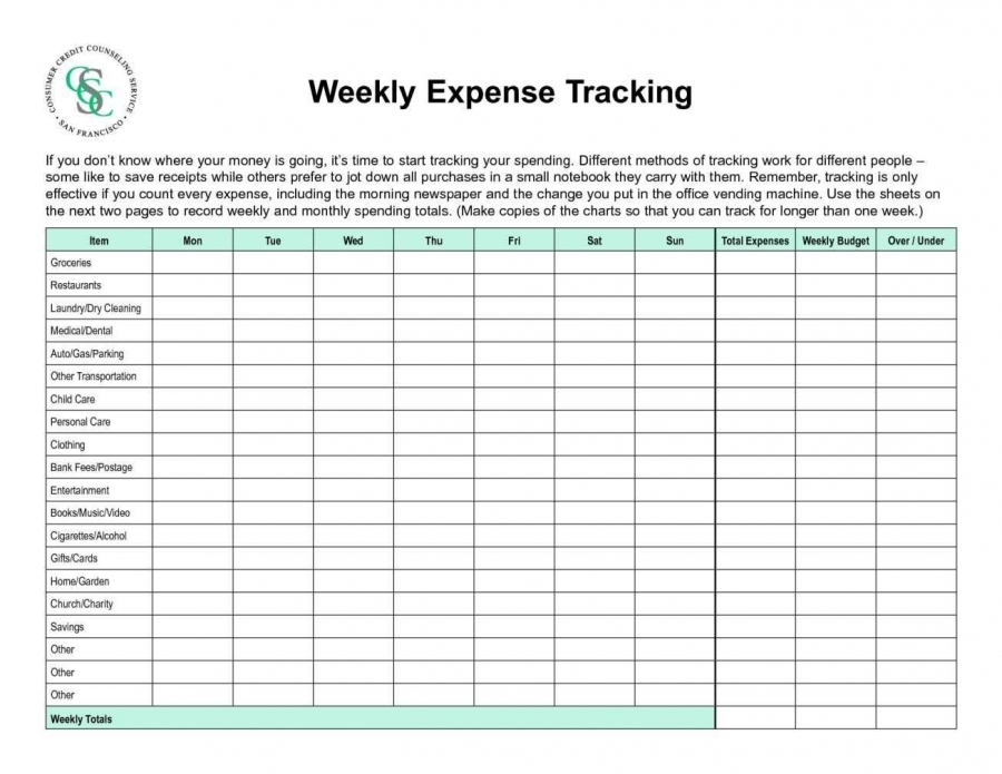 Weekly Budget Template Spreadsheet For Personal Financial Planning