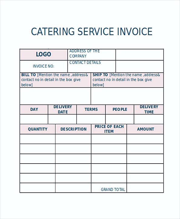 Blank Service Invoice