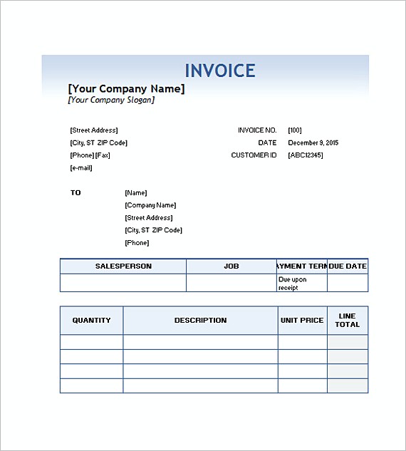 Freeable Service Invoice templates
