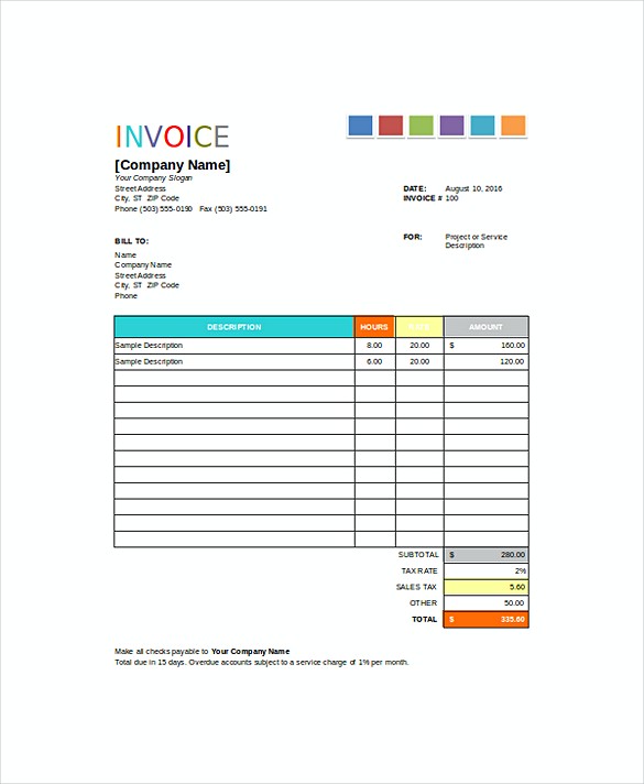 House Painting Invoice templates