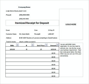 itemized invoice