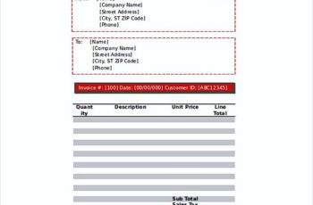 Printable Blank Invoice templates