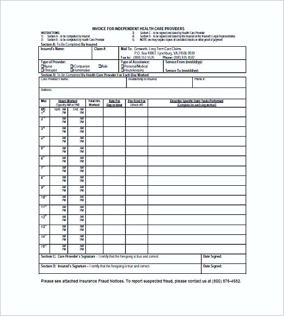 Sample Medical Invoice templates