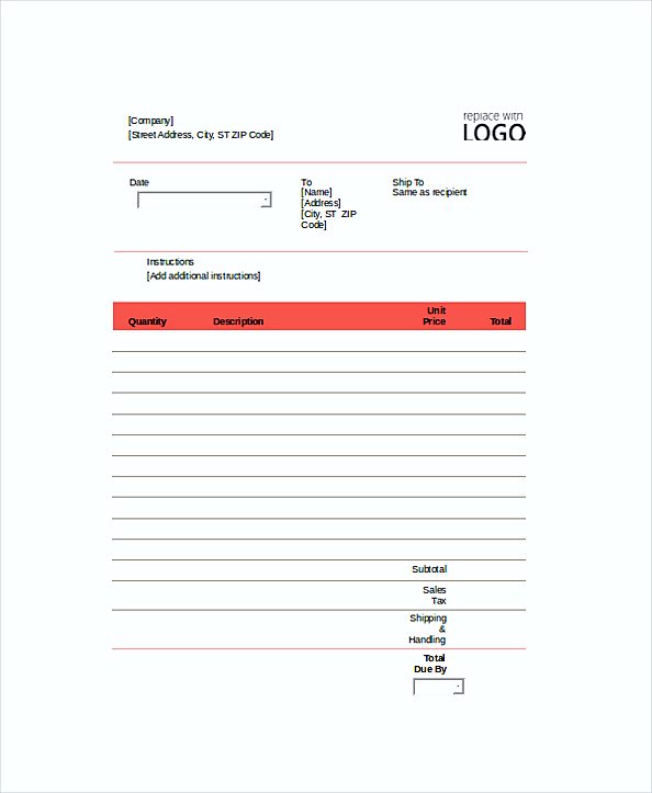 Self Employed Contractor Invoice templates