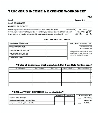 Trucking Company Budget Template