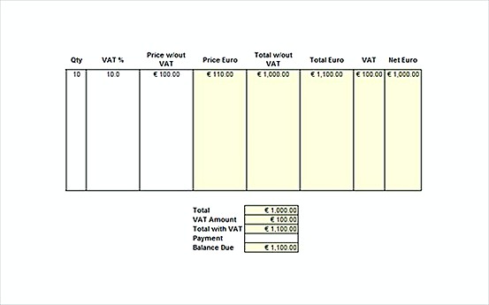 VAT Invoice templatess