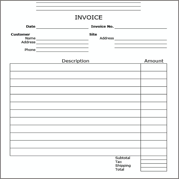 free billing invoice template for openoffice