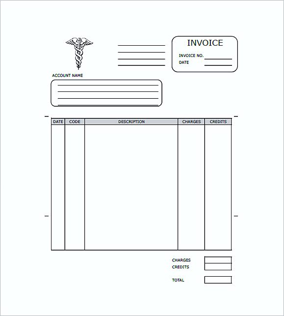 medical invoice form