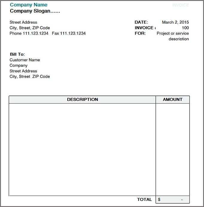 invoice template openoffice