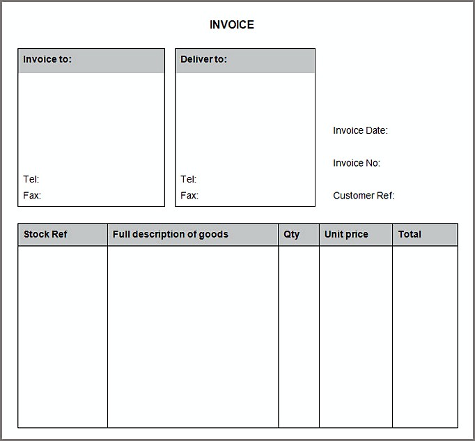 invoice templates for open office