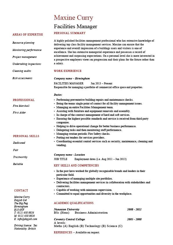 Building Manager Resume