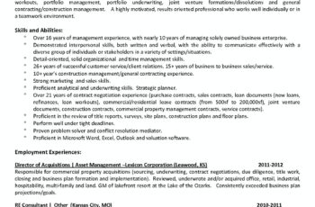 commercial property manager resume