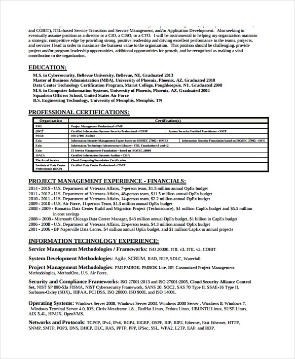 Information Security Risk Analyst Resume