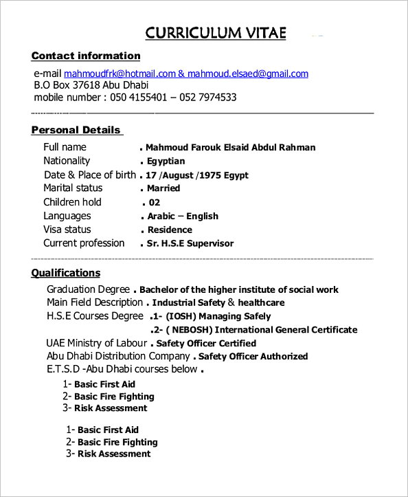 Construction Project Manager Supervisor Resume Template