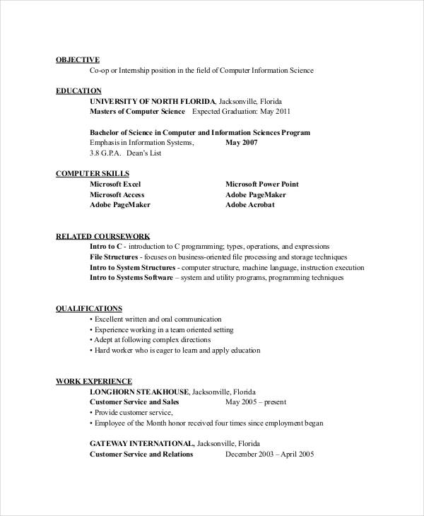 Civil Engineering Internship Resume7