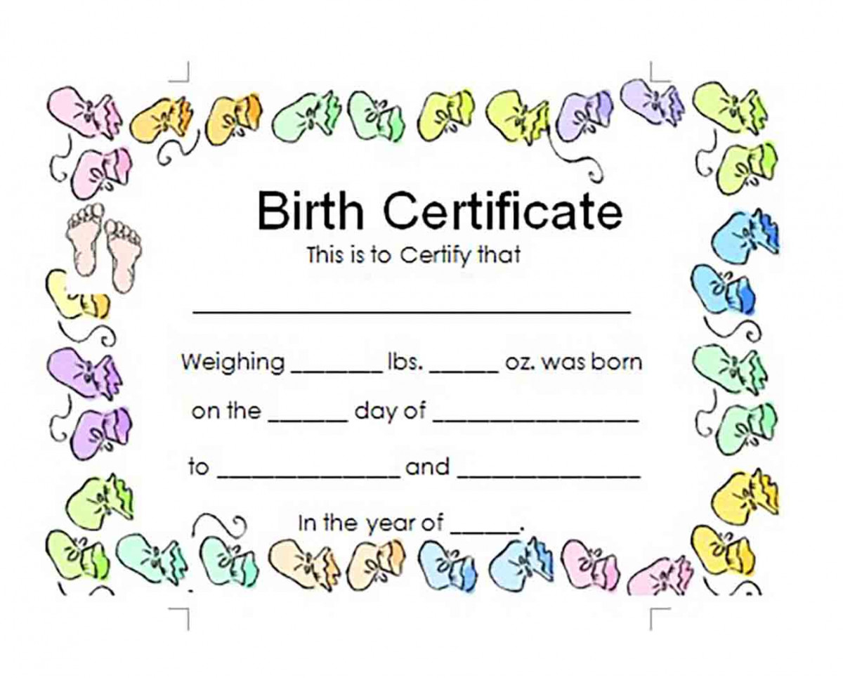 Baby Birth Certificate Booties templates