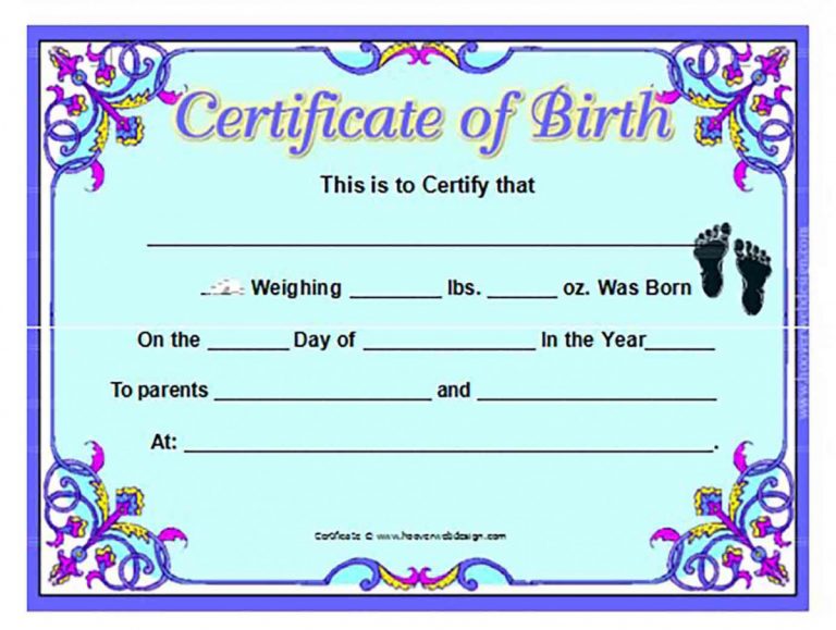 Birth Certificate Template And To Make It Awesome To Read