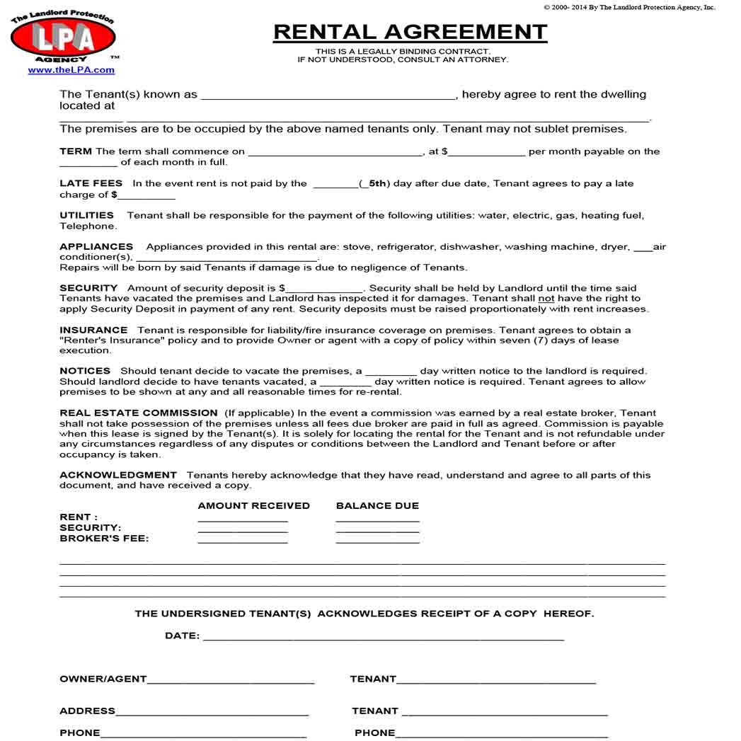 Basic Rental Agreement 1