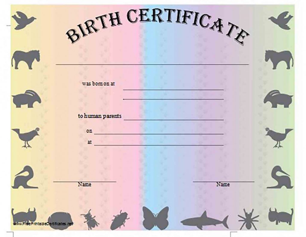 birth stat animals blank