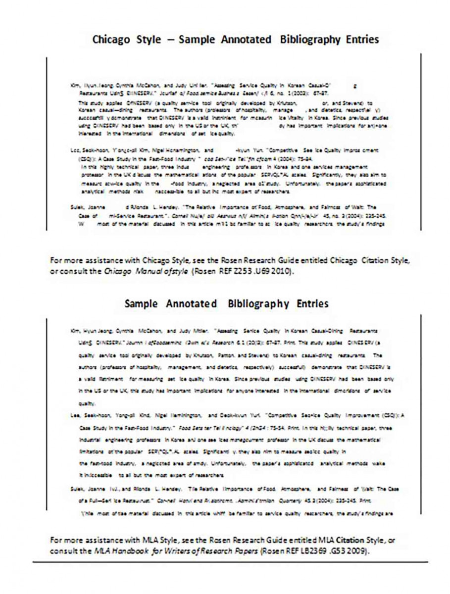 Chicago Style Annotated Bibliography Generator