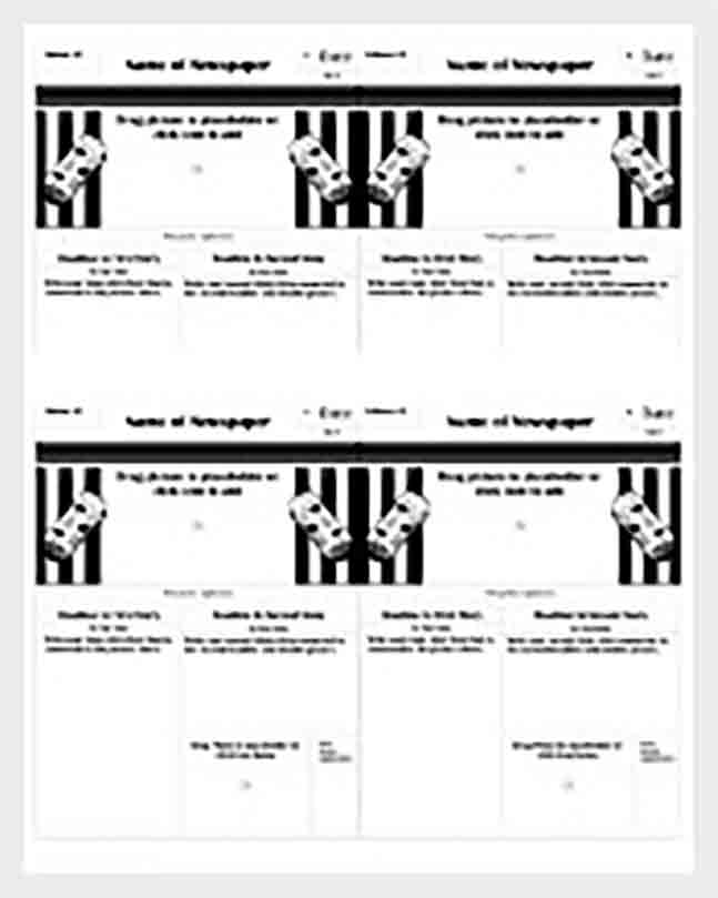 Classroom Newspaper Sample PPT templates