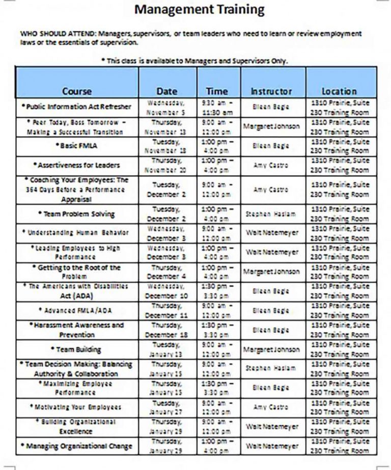 Class Schedule Template and How to Make It